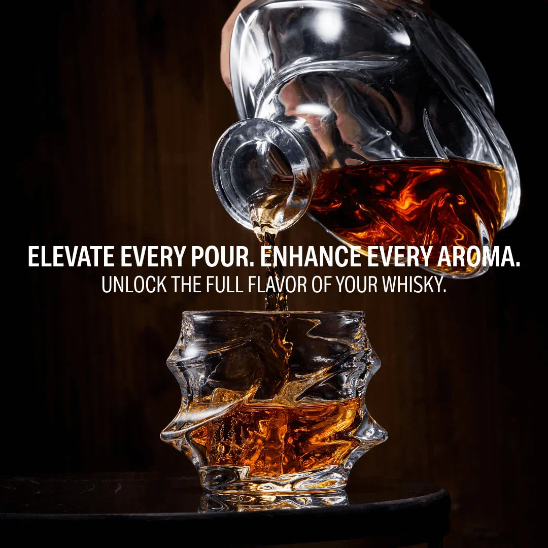 Storm Japanese Crystal Glasses & Decanter Set